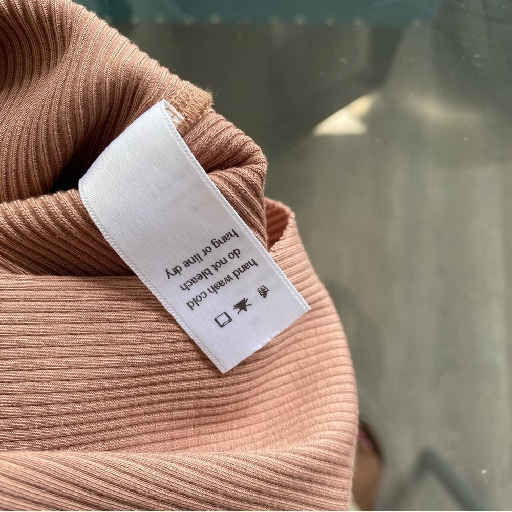 NAKED WARDROBE TAN RIBBED MIDI DRESS - Picture 12 of 12